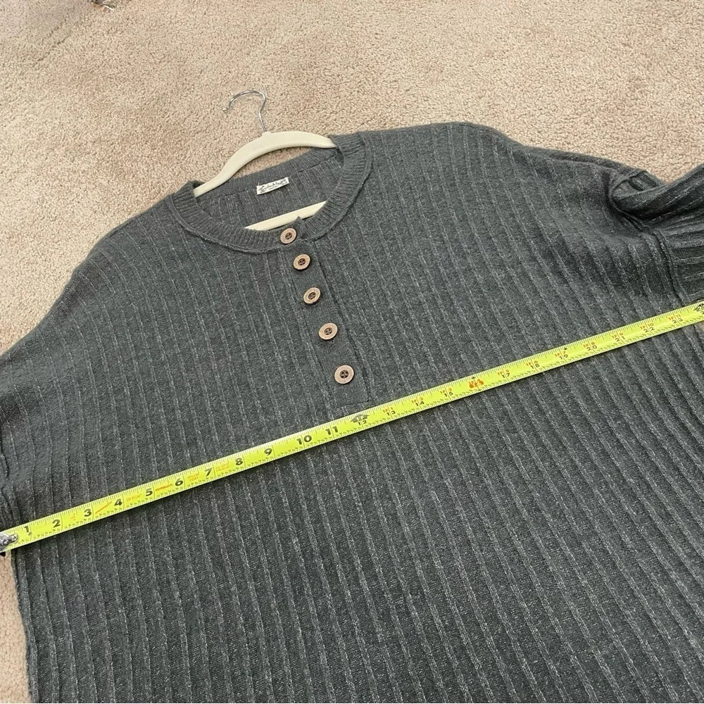 Intimately Free Free People Around the Clock Pullover Charcoal Gray M - Picture 5 of 10